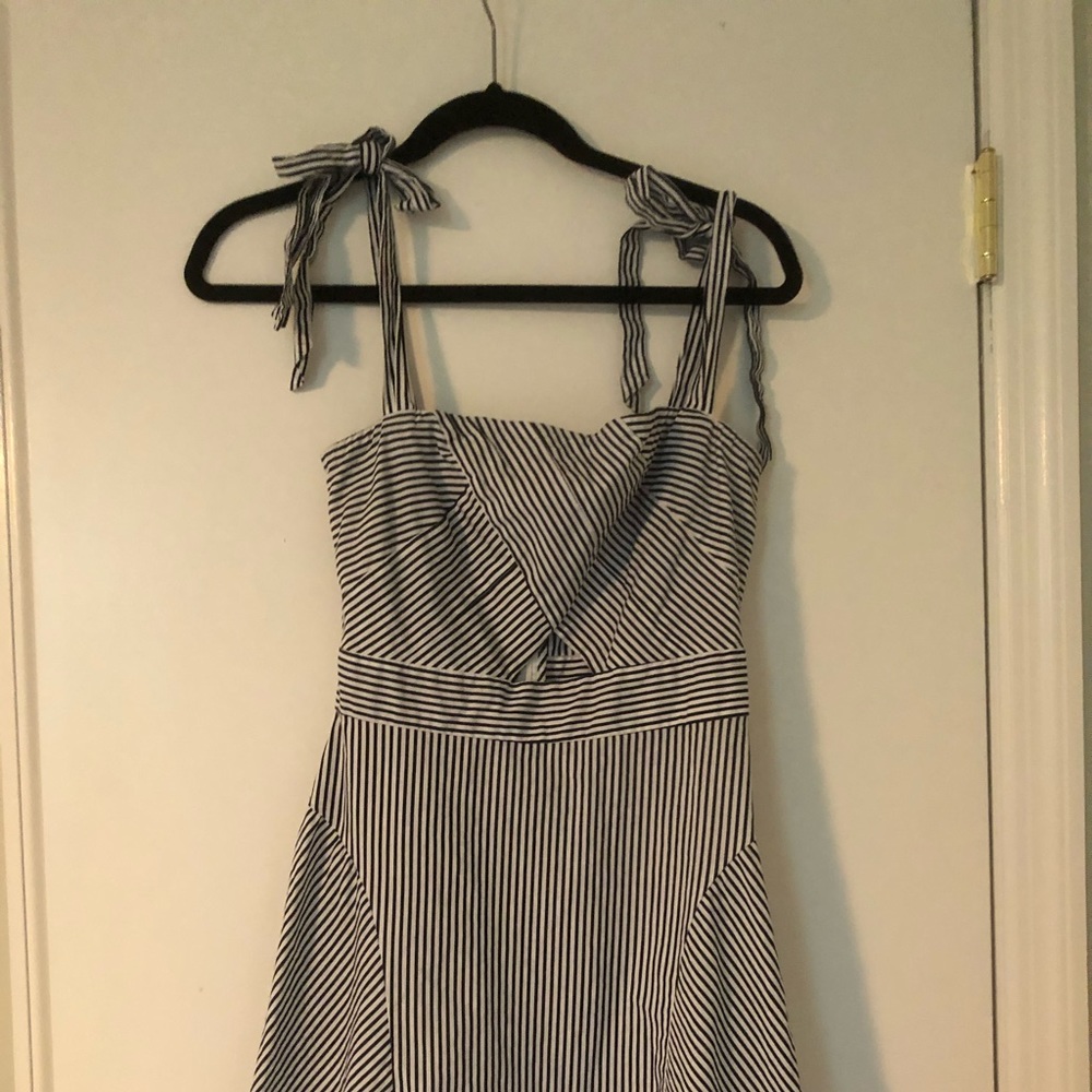 Black and white stripes dress